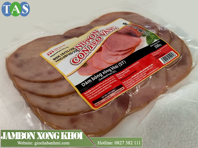 thịt nguội hun khói nhãn hiệu Nipponham với những đặc điểm nổi bật của thịt hun khói