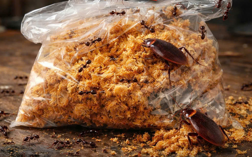 chà bông bị kiến gián tấn công chà bông bị kiến gián tấn công