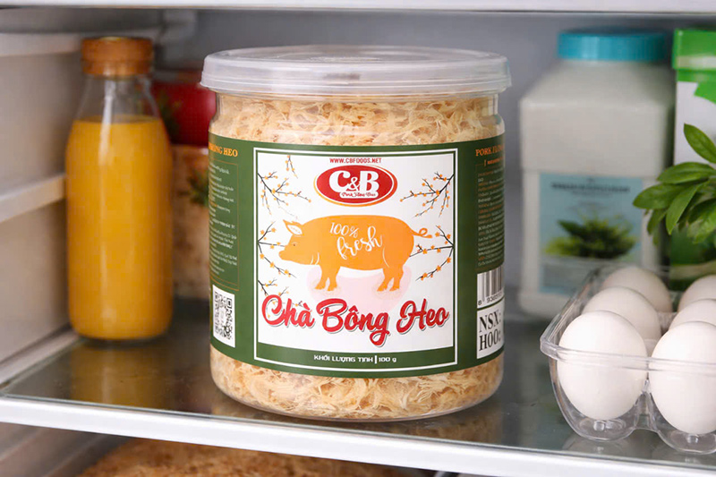 chà bông được bảo quản trong tủ lạnh