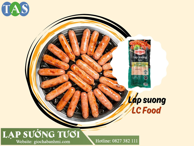 lạp xưởng tươi bịch 10 cây 700g giá 77.000đ