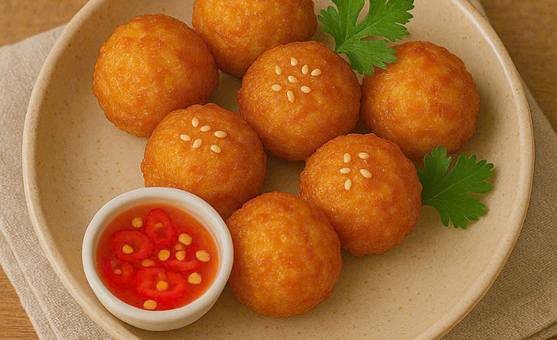 món mực viên chiên