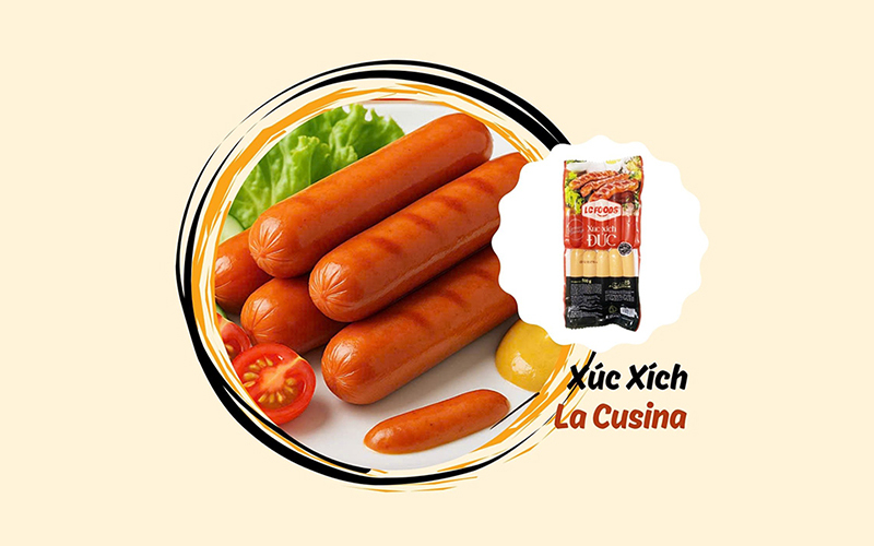 xúc xích đức La Cusina bịch 500g giá 47.500đ