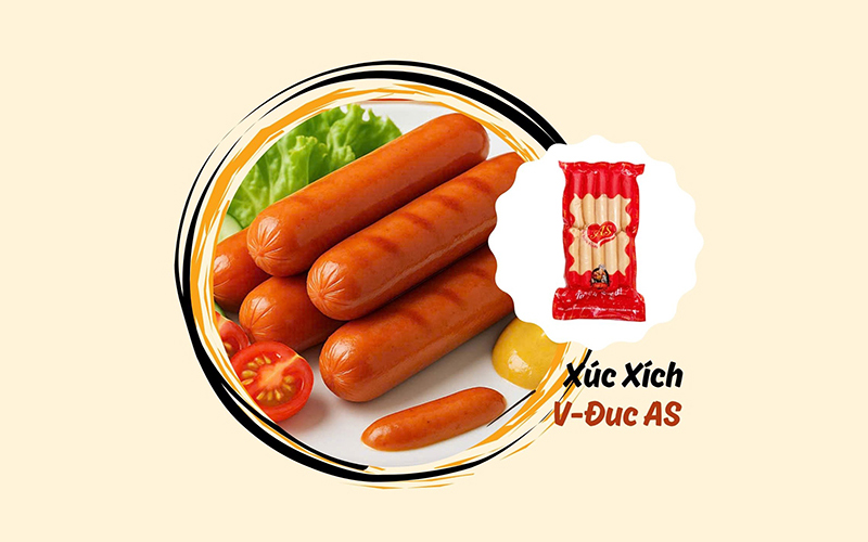 xúc xích V-Đức bịch 500g giá 40.000đ