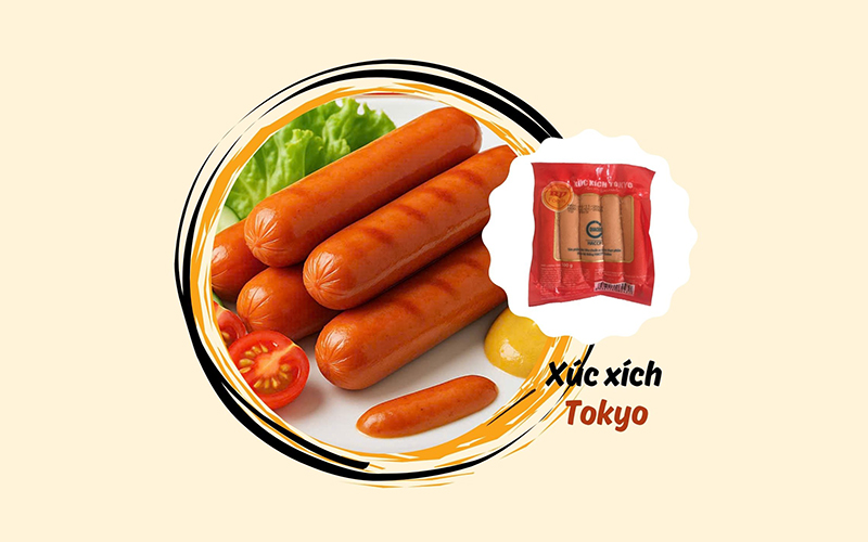 xúc xích tokyo bịch 500g giá 38.500đ
